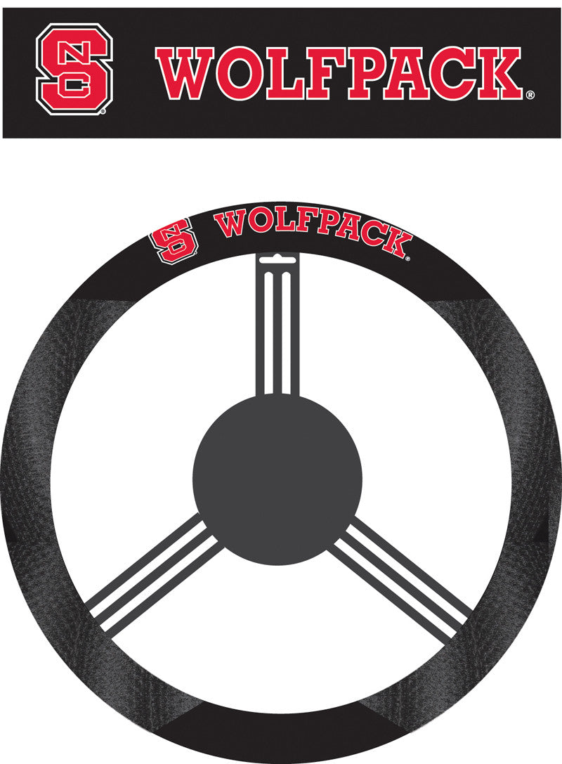 N. Carolina State Wolfpack Poly-suede Steering Wheel Cover