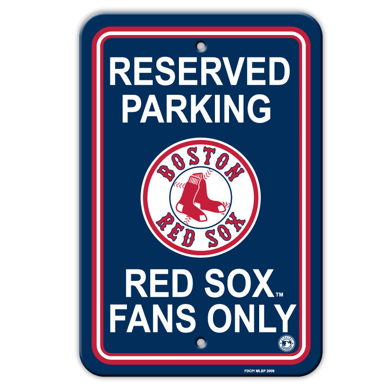 Boston Red Sox Plastic Parking Sign