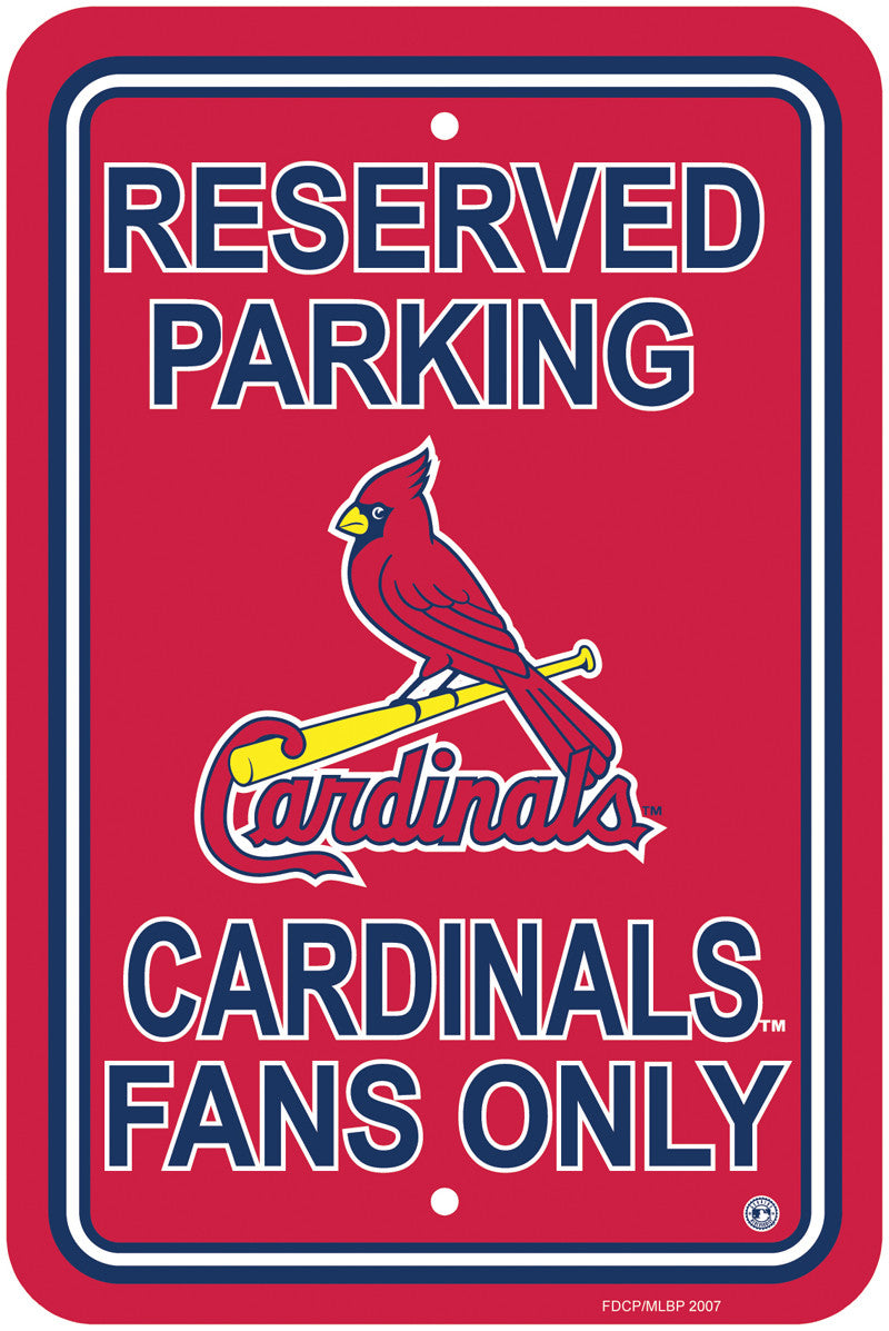 St. Louis Cardinals Plastic Parking Sign