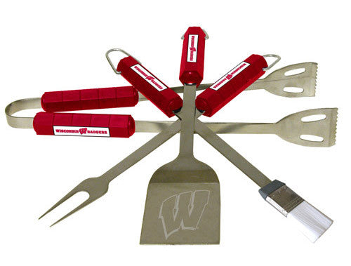 Wisconsin Badgers 4 Pc Bbq Set