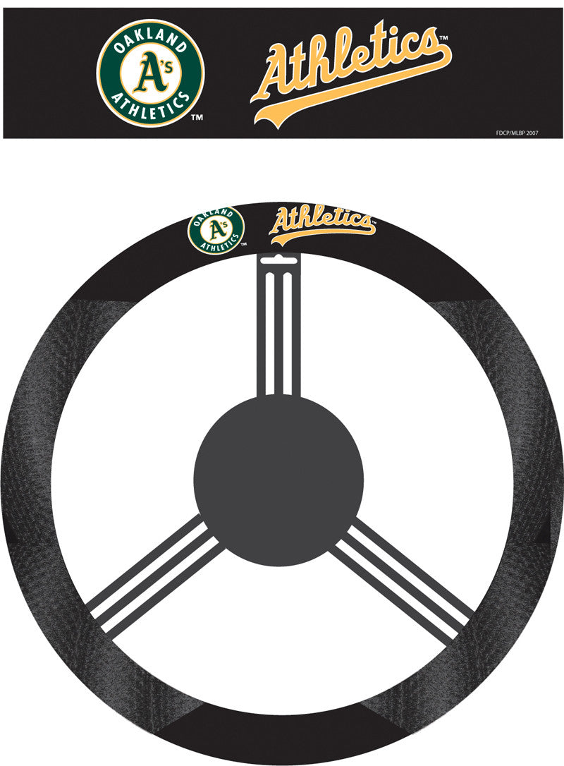 Oakland Athletics Poly-suede Steering Wheel Cover