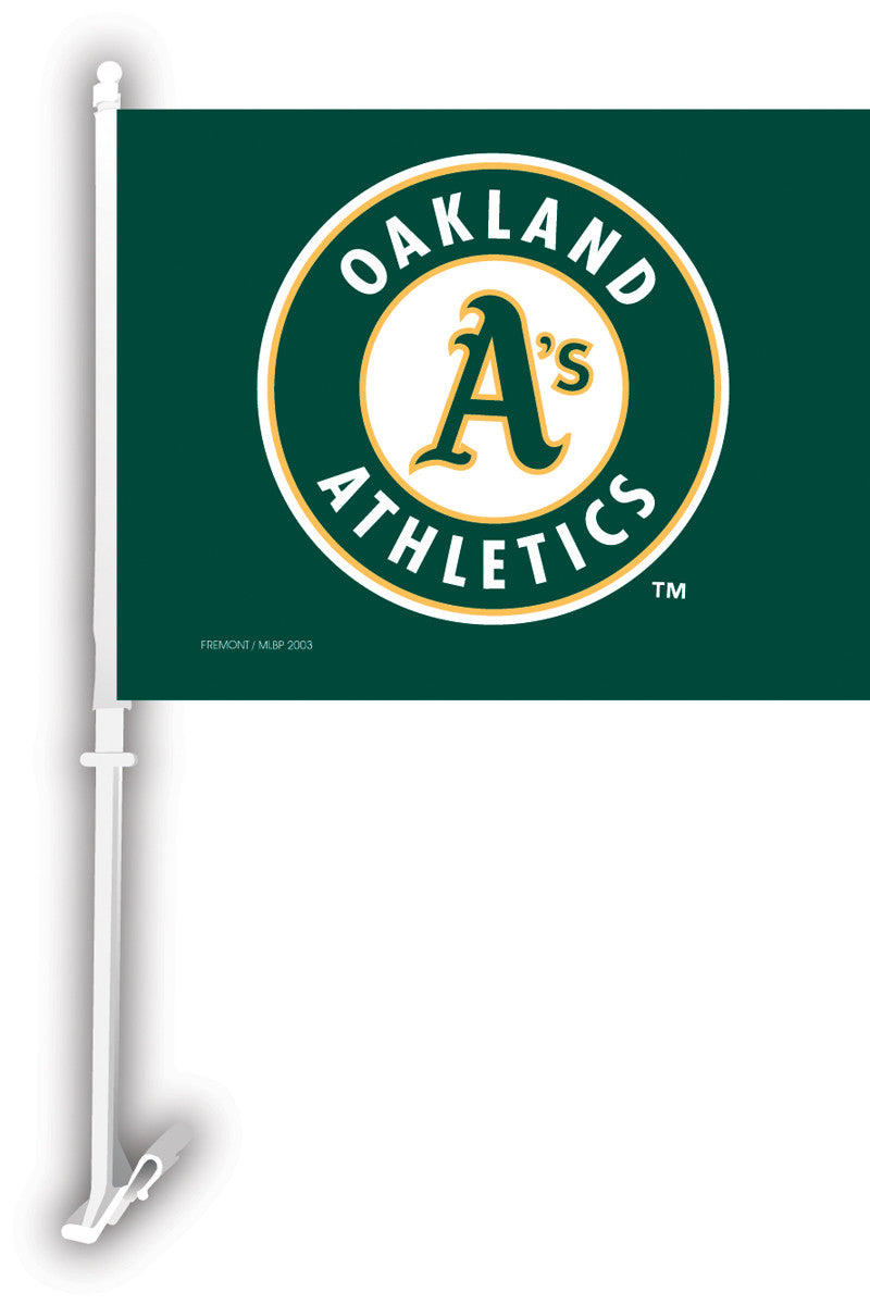 Oakland Athletics Car Flag W/wall Brackett