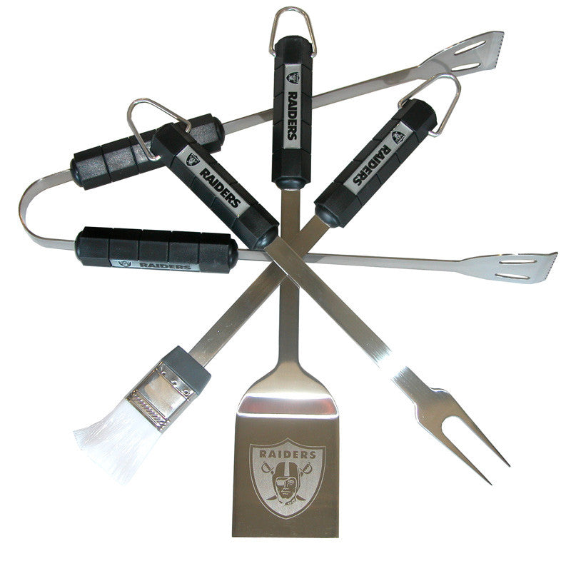 Oakland Raiders 4 Piece Bbq Set