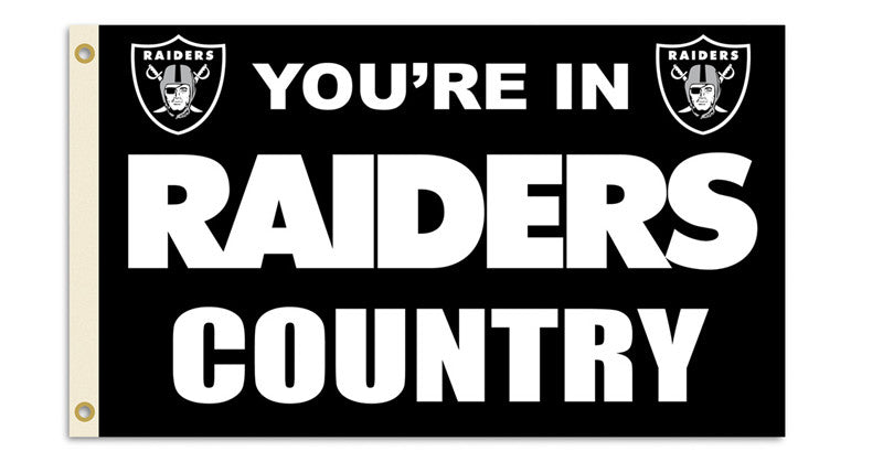 Oakland Raiders 3 Ft. X 5 Ft. Flag W/grommetts