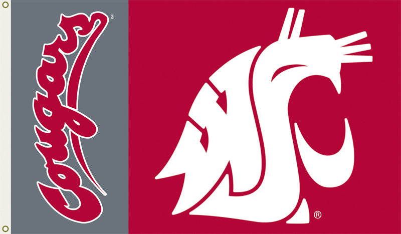 Washington State Cougars 3 Ft. X 5 Ft. Flag W/grommets