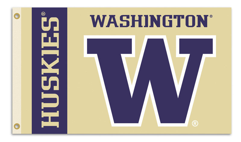 Washington Huskies 3 Ft. X 5 Ft. Flag W/grommets