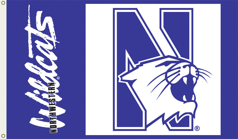 Northwestern Wildcats 3 Ft. X 5 Ft. Flag W/grommets