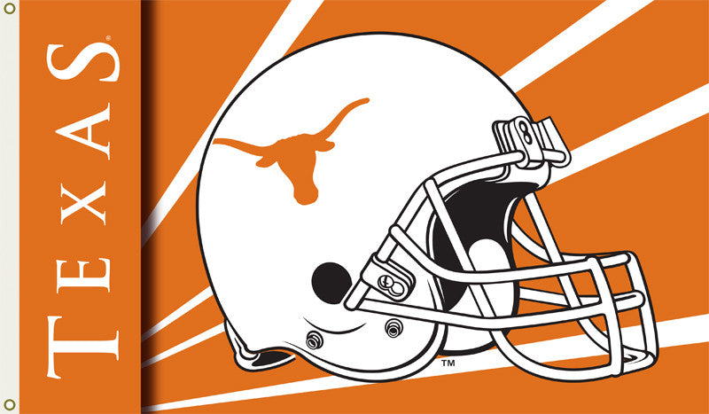 Texas Longhorns 3 Ft. X 5 Ft. Flag W/grommets - Helmet Design