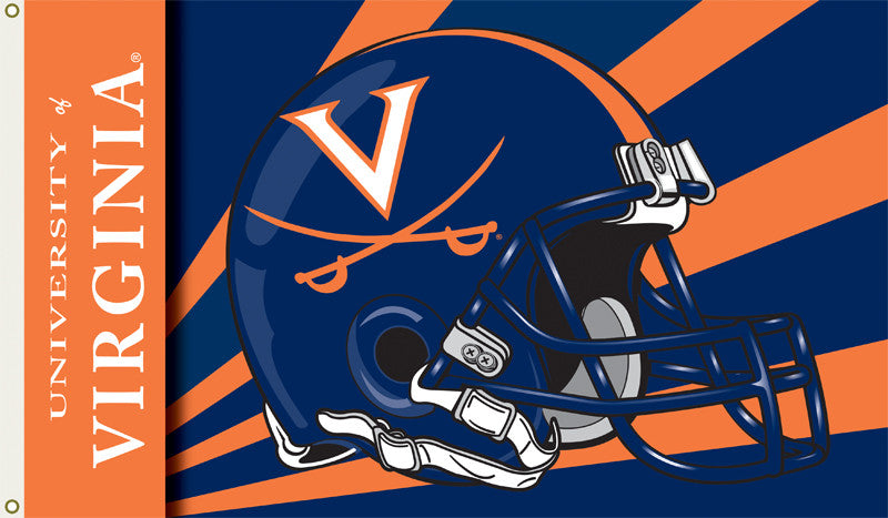 Virginia Cavaliers 3 Ft. X 5 Ft. Flag W/grommets - Helmet Design