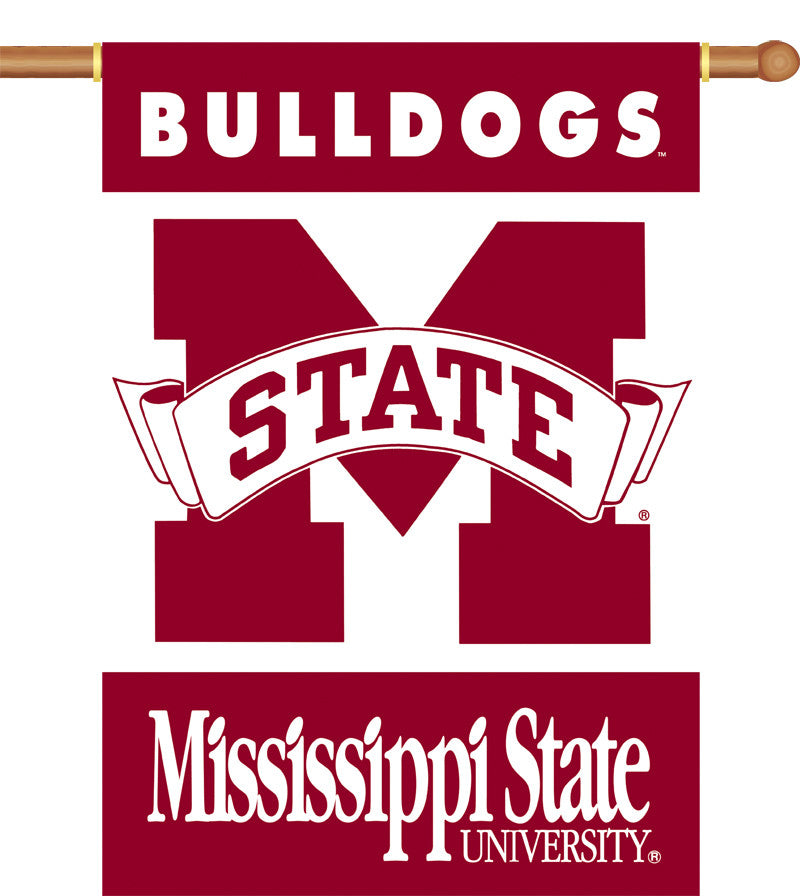Mississippi State Bulldogs 2-sided 28" X 40" Banner W/ Pole Sleeve
