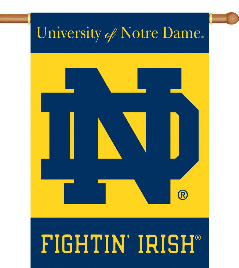 Notre Dame 2-sided 28" X 40" Banner W/ Pole Sleeve