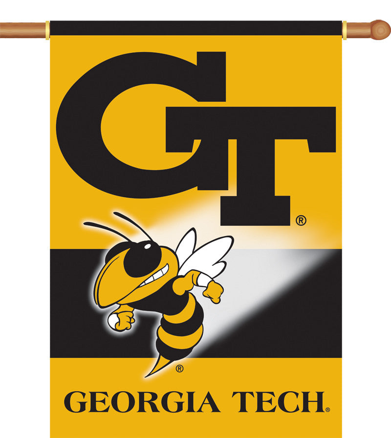 Georgia Tech Yellow Jackets 2-sided 28" X 40" Banner W/ Pole Sleeve