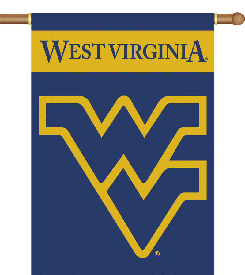 West Virginia Mountaineers 2-sided 28" X 40" Banner W/ Pole Sleeve