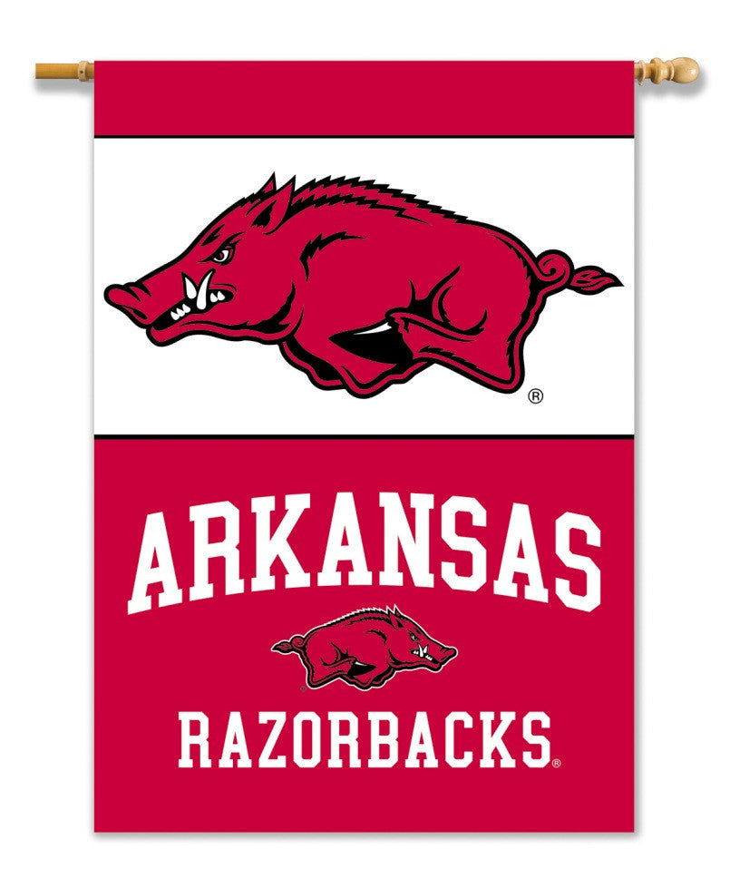 Arkansas Razorbacks 2-sided 28" X 40" Banner W/ Pole Sleeve