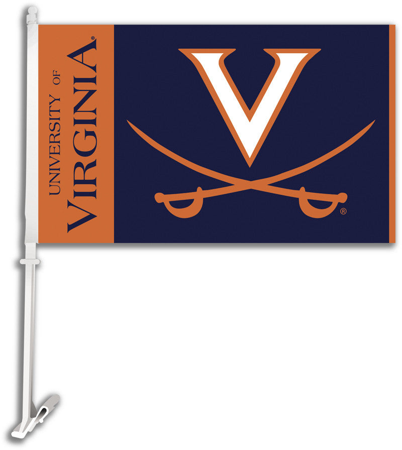 Virginia Cavaliers Car Flag W/wall Brackett