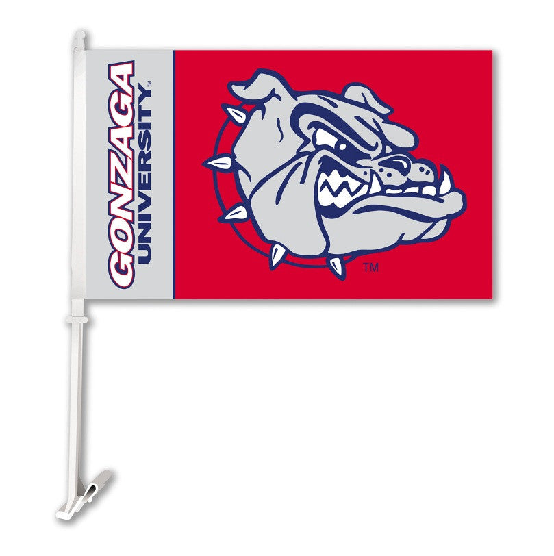 Gonzaga Bulldogs Car Flag W/wall Brackett
