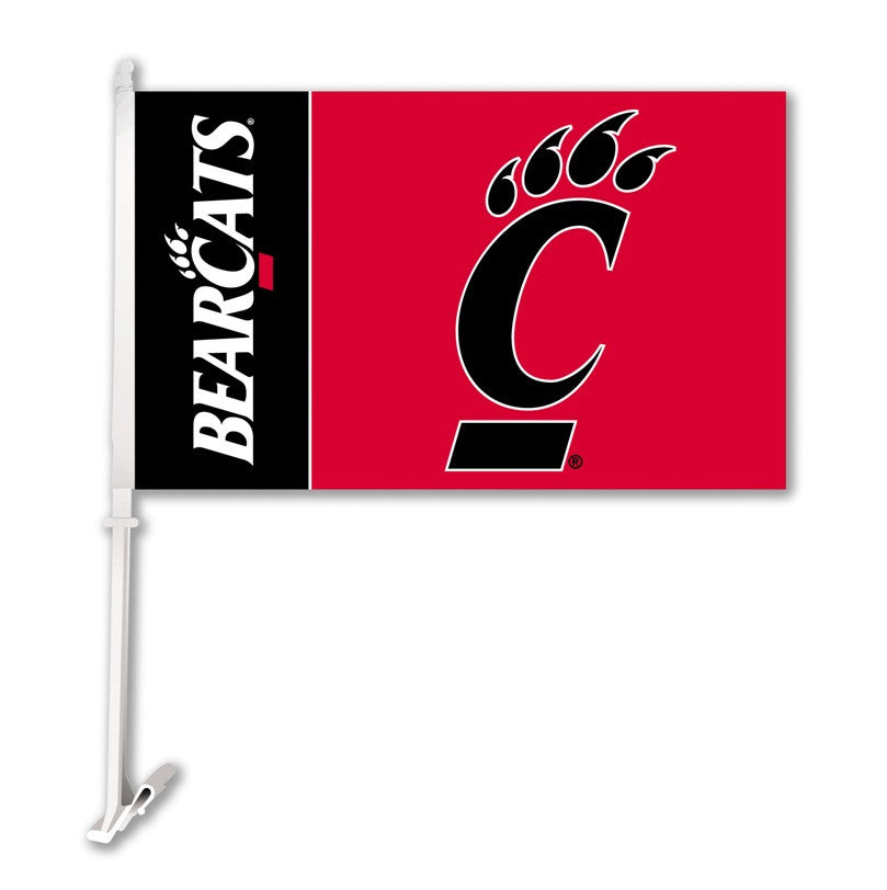 Cincinnati Bearcats Car Flag W/wall Brackett