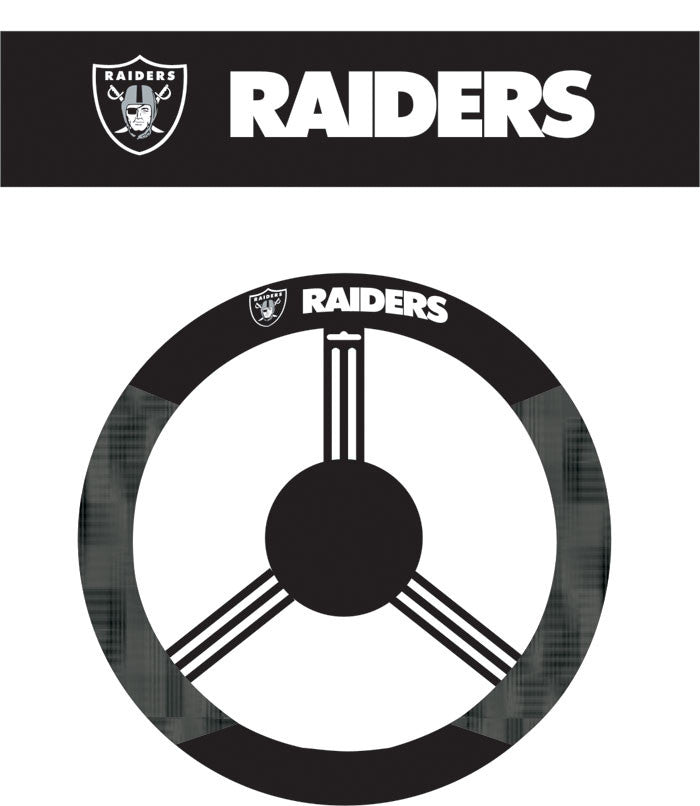 Oakland Raiders Poly-suede Steering Wheel Cover