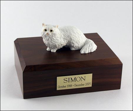 Cat, Angora, White Tr200-302 Figurine Urn