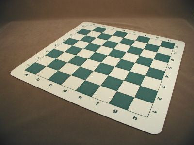 Green/buff Rubber Roll Up Chess Board - 2.2" Square, 20" Board
