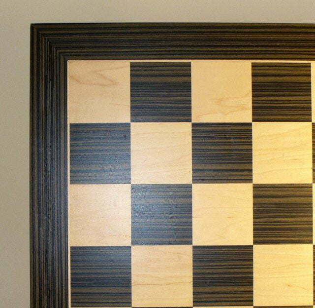14" Ebony/maple Veneer Chess Board, 1 1/2" Squares