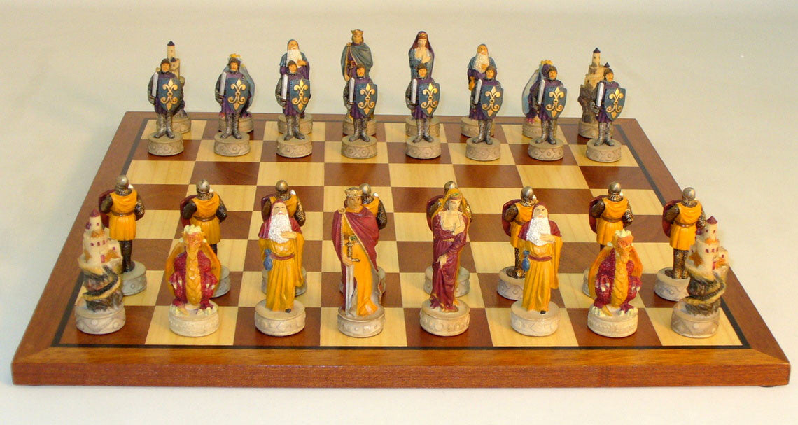 Royal Chess Middle Ages On Sapele Board Set (r67627-sm)
