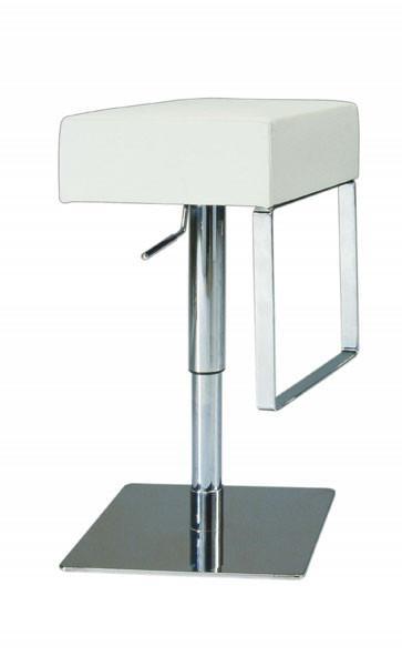 Chintaly 0811-as-wht Pneumatic Gas Lift Adjustable Height Swivel Stool - 21" - 29"
