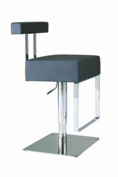 Chintaly 0812-as-blk Pneumatic Gas Lift Adjustable Height Swivel Stool - 21" - 29"