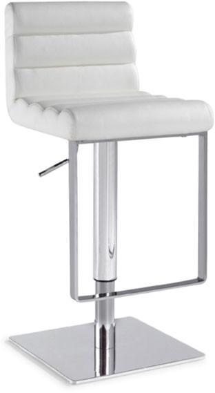 Chintaly 0830-as-wht Pneumatic Gas Lift Adjustable Height Swivel Stool - 24" - 33"