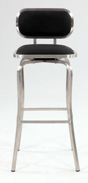 Chintaly 1192-bs-blk Modern Swivel Bar Stool