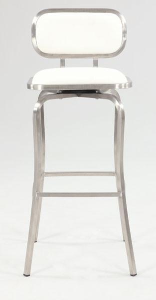 Chintaly 1192-bs-wht Modern Swivel Bar Stool