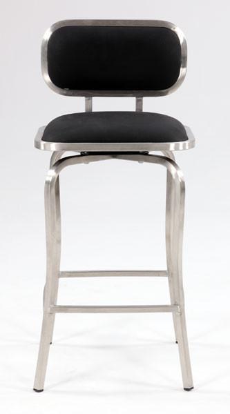 Chintaly 1192-cs-blk Modern Swivel Counter Stool