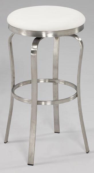 Chintaly 1193-bs-wht Modern Backless Bar Stool