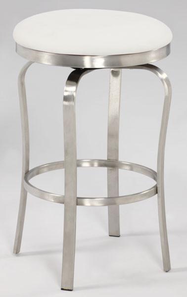 Chintaly 1193-cs-wht Modern Backless Counter Stool