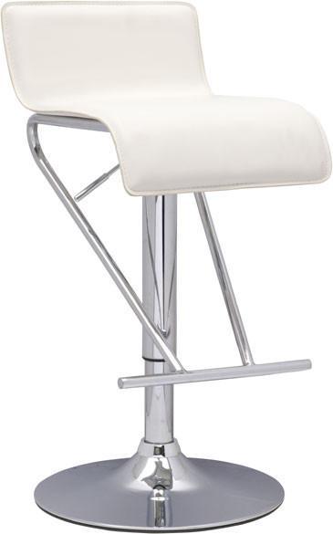 Chintaly 6122-as-wht Pneumatic Gas Lift Adjustable Height Swivel Stool - 21" - 31"
