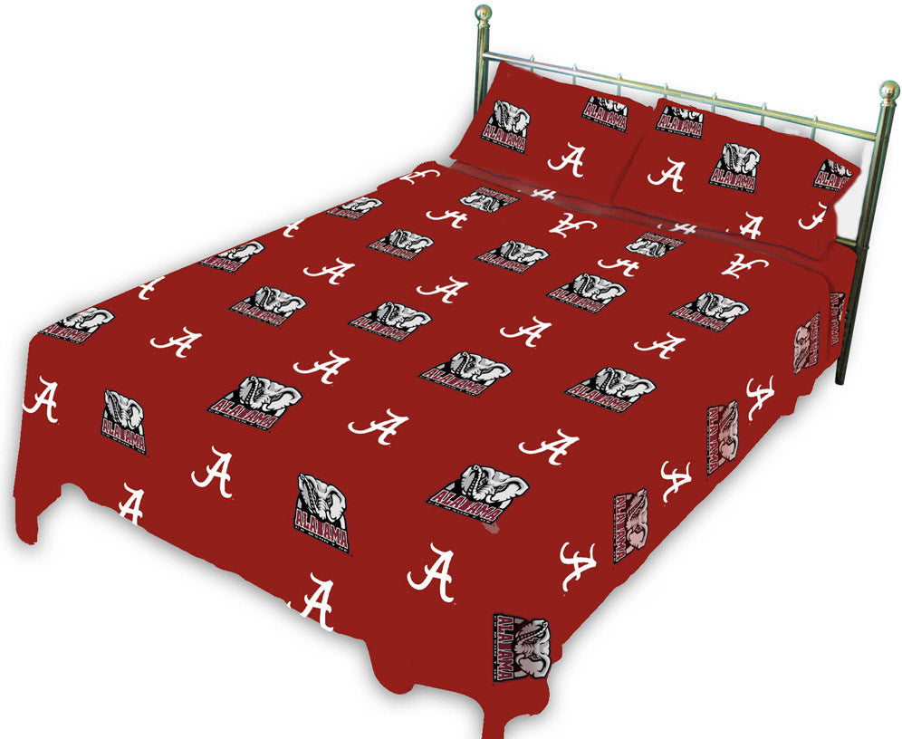 Alabama Printed Sheet Set King - Solid - Alasskg By College Covers