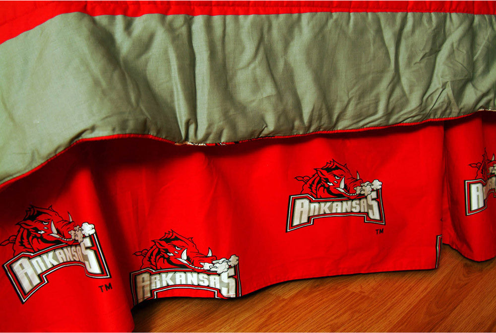 Arkansas Printed Dust Ruffle Queen - Arkdrqu By College Covers
