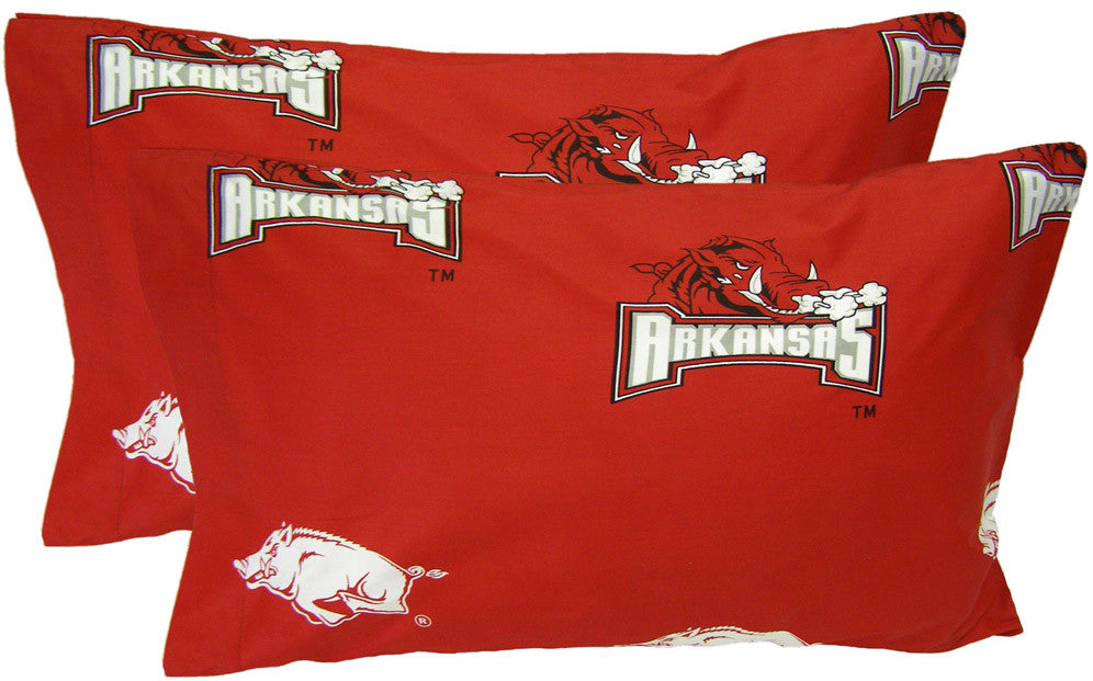 Arkansas Printed Pillow Case - (set Of 2) - Solid - Arkpcstpr By College Covers