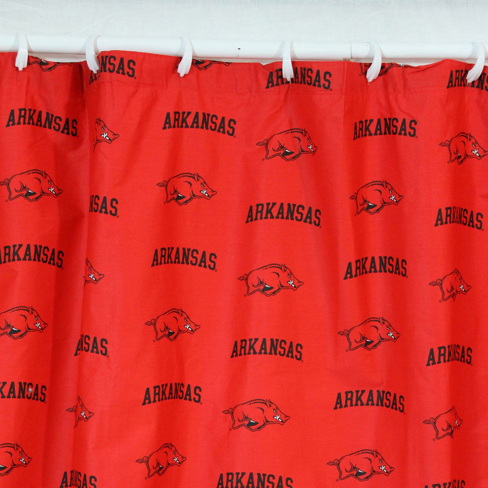 Arkansas Printed Shower Curtain Cover 70" X 72" - Arksc By College Covers