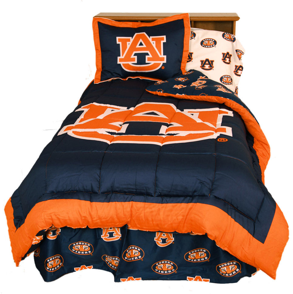Auburn Reversible Comforter Set -king - Aubcmkg By College Covers