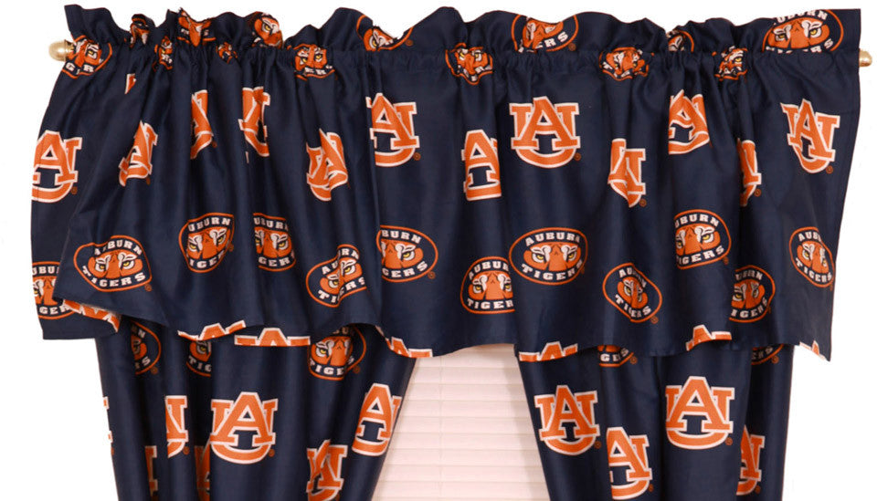 Auburn Printed Curtain Valance - 84 X 15 - Aubcvl By College Covers