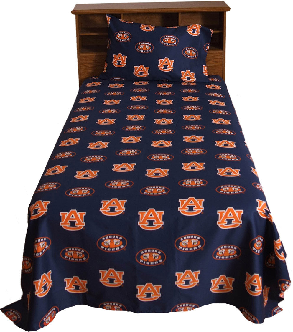 Auburn Printed Sheet Set Full - Solid - Aubssfl By College Covers