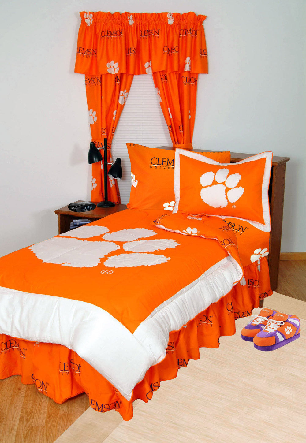 Clemson Bed In A Bag Full - With Team Colored Sheets - Clebbfl By College Covers