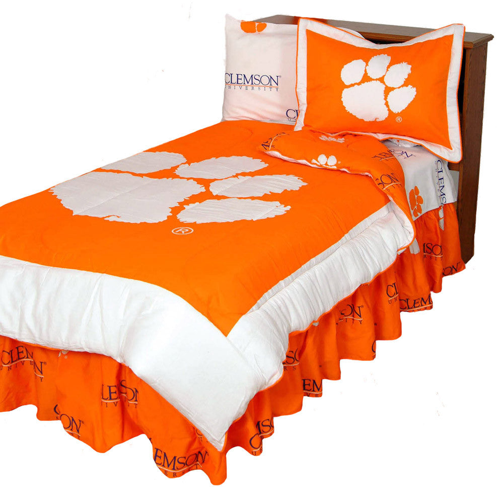 Clemson Reversible Comforter Set -full - Clecmfl By College Covers