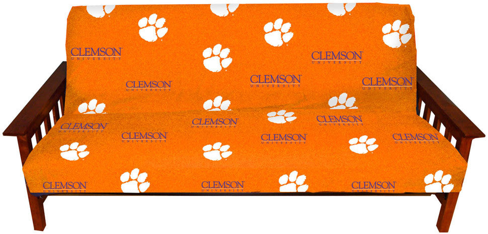 Clemson Futon Cover - Full Size Fits 8 And 10 Inch Mats - Clefc By College Covers