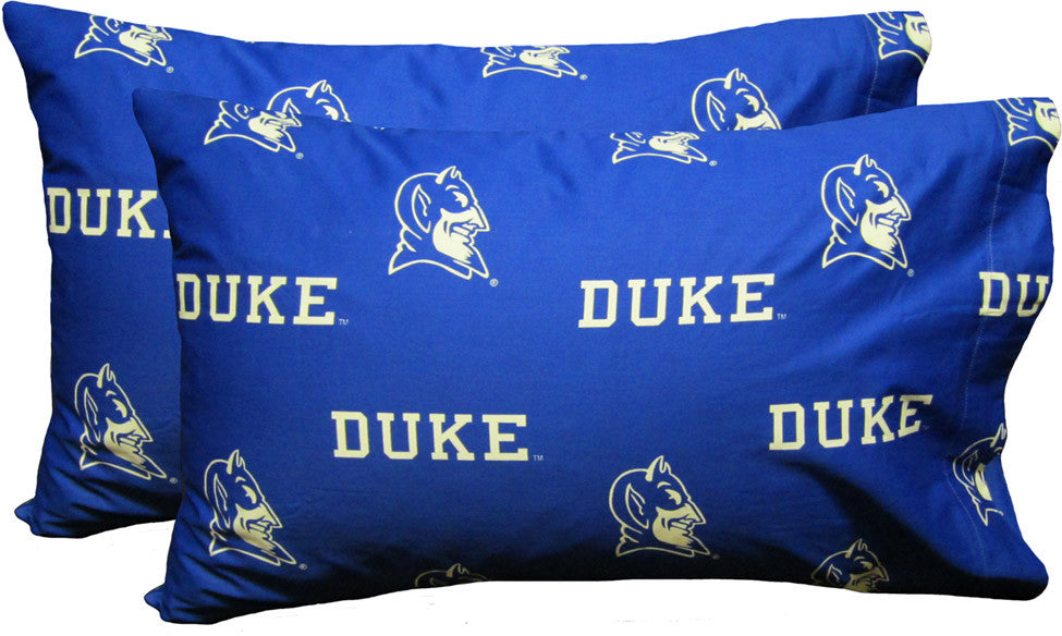 Duke Printed Pillow Case - (set Of 2) - Solid - Dukpcstpr By College Covers