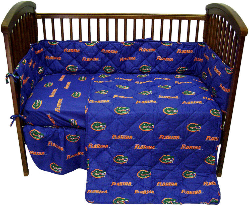 Florida 5 Piece Baby Crib Set - Flocs By College Covers