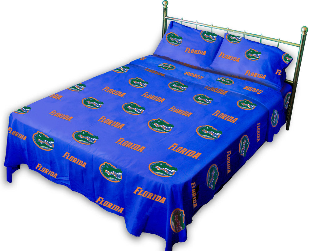 Florida Printed Sheet Set Full - Solid - Flossfl By College Covers