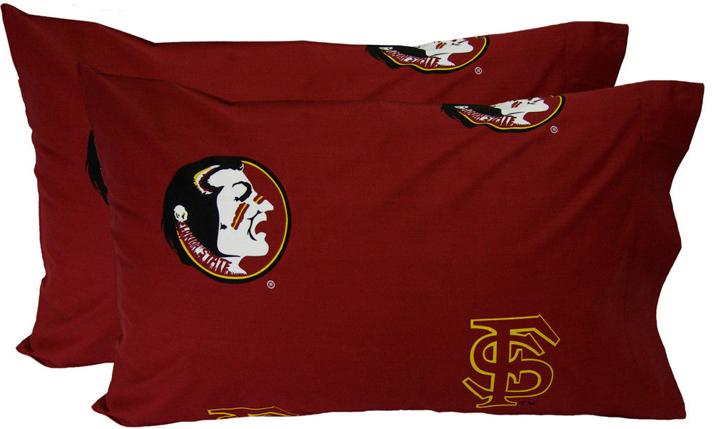 Fsu Printed Pillow Case - (set Of 2) - Solid - Fsupcstpr By College Covers