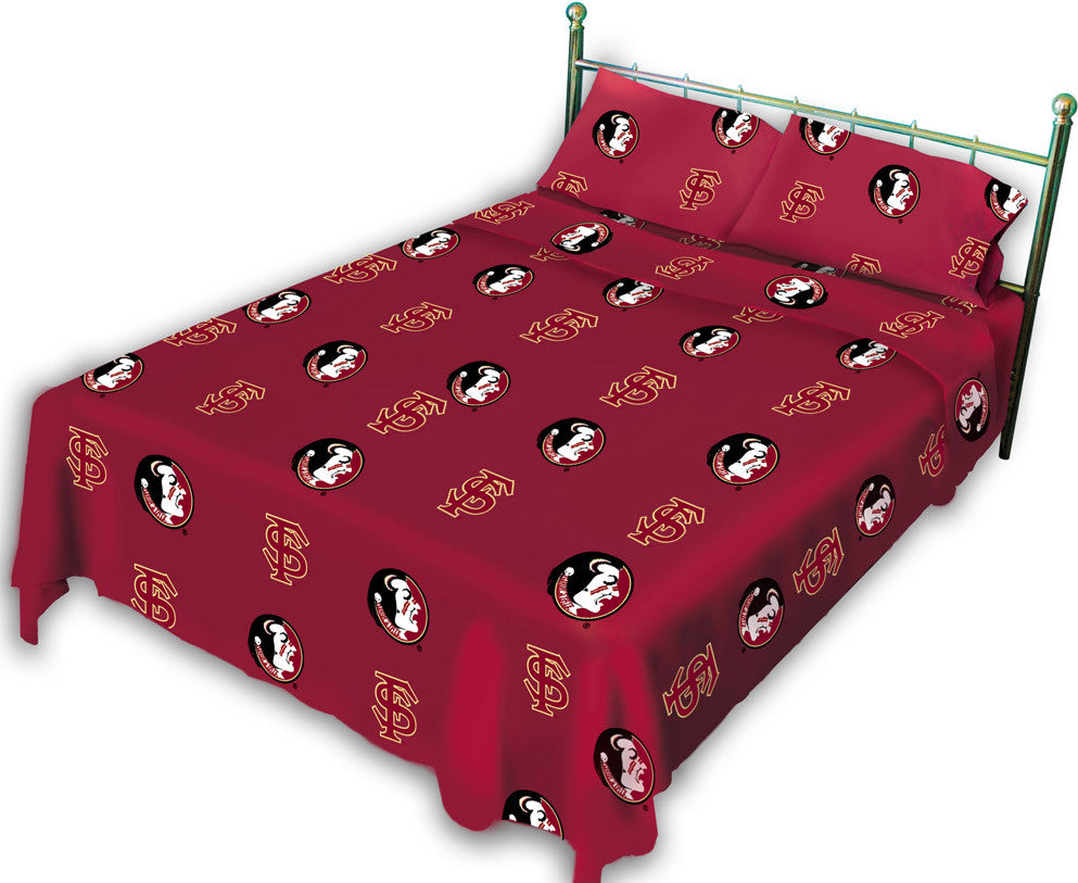 Fsu Printed Sheet Set Full - Solid - Fsussfl By College Covers